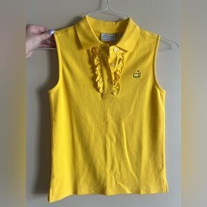 Masters collection Kids Yellow Sleeveless Polo